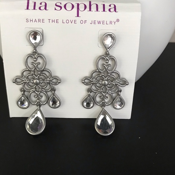 Lia Sophia Ethereal Crystal Chandelier Earrings - Picture 5 of 9